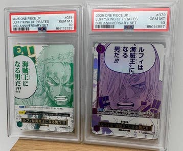 Bandai - 2 Graded card - One Piece - Zorro OP12-039,OP12-079, Nieuw