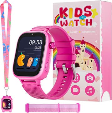 Kinder Smartwatch 4G - GPS/Video | Retourdeal 46% Korting, Ophalen of Verzenden, Zo goed als nieuw, Roze, Jongen of Meisje