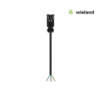 Wieland GST18I3 Aansluitsnoer male 1,5 MM² 2 meter zwart, Nieuw