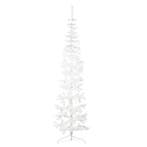 vidaXL Kunstkerstboom half met standaard smal 240 cm wit, Diversen, Kerst, Verzenden, Nieuw