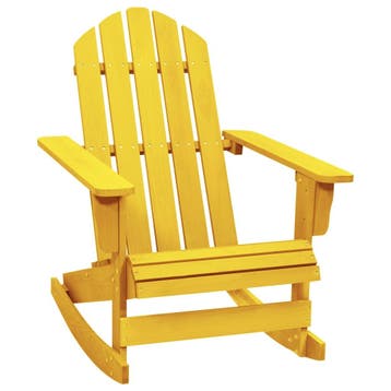 vidaXL Schommelstoel Adirondack massief vurenhout geel, Verzenden, Nieuw, Hout