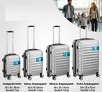 Reiskoffers Zilver 4-delig ABS met gratis accessoires, Sieraden, Tassen en Uiterlijk, Koffers, Verzenden, Nieuw