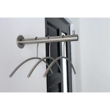 Intersteel Garderobesteun met 3 kledinghangers - RVS, Verzenden, Nieuw
