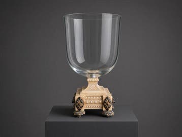 Unsigned - Neoclassical Style Hurricane Lamp/Centerpiece on