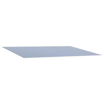 vidaXL Vervangingsdoek voor zonnescherm Blauw en Wit 600 ×, Tuin en Terras, Zonneschermen, Verzenden, Nieuw