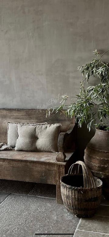 Smal shabby linnen kussen met knoop 25 x 45 cm, Ophalen of Verzenden, Nieuw
