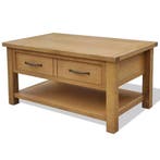 vidaXL Salontafel 88x53x45 cm massief eikenhout, Huis en Inrichting, Tafels | Salontafels, 50 tot 100 cm, Verzenden, Nieuw, 50 tot 100 cm
