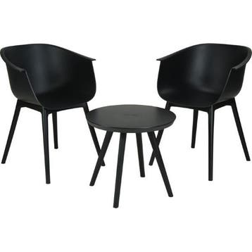 Balkonset | Gardalux | 3-delig (ABS, Zwart), Tuin en Terras, Verzenden, Nieuw