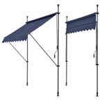 Klem zonwering luifel uitschuifbaar donkerblauw 350x120 cm, Tuin en Terras, Zonneschermen, Verzenden, Nieuw