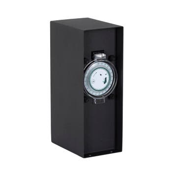 Buitenstopcontact Charge Timer Tuinstopcontact zwart, Huis en Inrichting, Woonaccessoires | Overige, Verzenden, Nieuw, Zwart, Modern