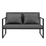 Tweepersoons tuinbank tuin tweezitsbank 70x114x60 cm zwart, Tuin en Terras, Tuinsets en Loungesets, Verzenden, Nieuw