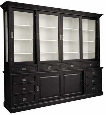 Buffetkast zwart Eelde 225cm, Ophalen of Verzenden, Nieuw