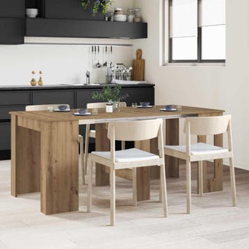 vidaXL Eettafel Artisanaal eiken 180 x 85 x 75 cm Bewerkt, Verzenden, Nieuw