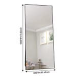 Volledige Lengte Spiegel 180×80 – Zwart Aluminium Frame, Huis en Inrichting, Kasten | Overige, Verzenden, Nieuw