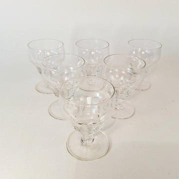 Val Saint Lambert - Wijnglas (6) - Kristal