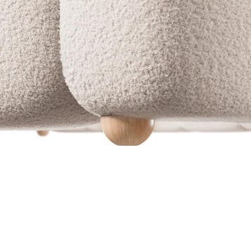 Gestoffeerd Bed Catania - 180x200 cm - Bouclé stof - Beige, Verzenden, Nieuw