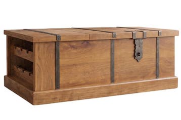 Salontafel BODEGA 100cm met wijnrek en opbergruimte, Ophalen of Verzenden, Nieuw