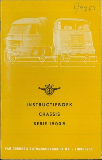 DAF Chassis SERIE 1500R instructieboekje Nederlands, Verzenden
