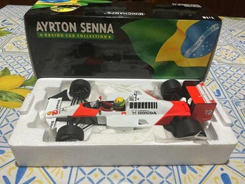 Minichamps 1:18 - Modelauto - Ayrton Senna McLaren Honda mp, Hobby en Vrije tijd, Nieuw