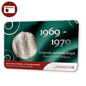 België Munt 10 Frank België 1969-1979 WOKKEL in coincard NL, Verzenden