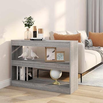 vidaXL Boekenkast/kamerscherm 100x30x72 cm grijs sonoma, Huis en Inrichting, Minder dan 50 cm, Verzenden, Nieuw, Minder dan 100 cm