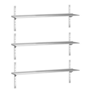 GGM Gastro | 3-laags RVS wandplank PREMIUM - 2000x300mm |, Verzenden, Nieuw in verpakking, RVS Meubilair