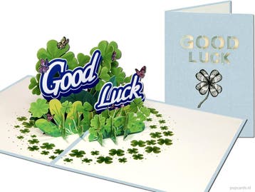Wenskaart Klavertje 4 Voor Hoop, Geloof, Liefde en Geluk..., Verzenden, Nieuw