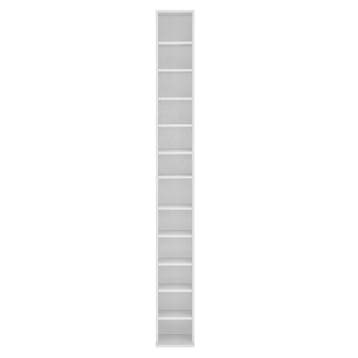 CD DVD kast Tynset vakkenkast met 12 vakken 175x20x20 cm wit, Verzenden, Nieuw