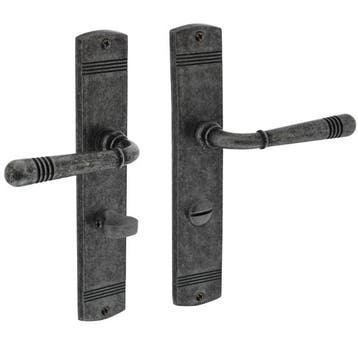 Intersteel deurklink Helena op schild WC63/8 oud grijs, Verzenden, Nieuw