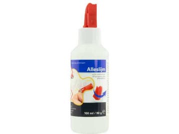 Alleslijm Kangaro 100 ml PVAc fles met lijmspatel rood, Ophalen of Verzenden, Nieuw in verpakking, Overige typen