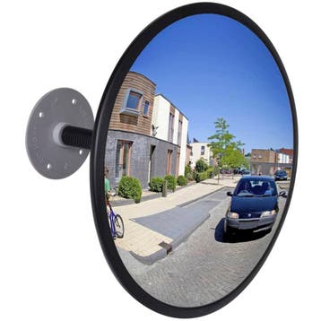 vidaXL Verkeersspiegel voor binnen 30 cm acryl zwart, Huis en Inrichting, Verzenden, Nieuw