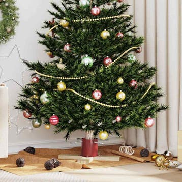 vidaXL Kerstboomstandaard Rood 50 x 50 x 16 cm Massief, Verzenden, Nieuw