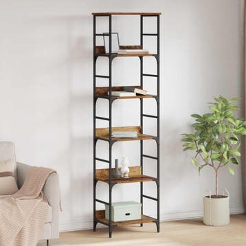 vidaXL Boekenkast 5-laags 50 x 33 x 188,5 cm Bewerkt hout, Huis en Inrichting, Minder dan 50 cm, Verzenden, Nieuw, 150 tot 200 cm
