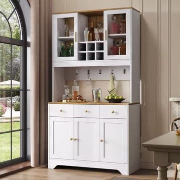 Hoge Keukenkast 94,5×30×175,5 cm met Lades en Glazen Deuren, Verzenden, Nieuw