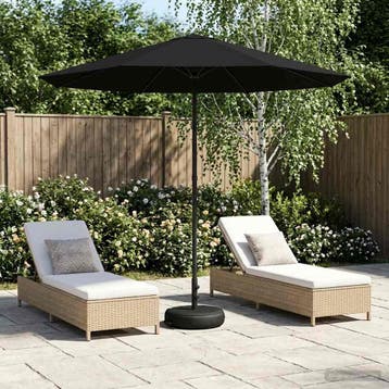 vidaXL Tuinparasol met Basis 230 x 230 cm Polyester, Verzenden, Nieuw, 2 tot 3 meter