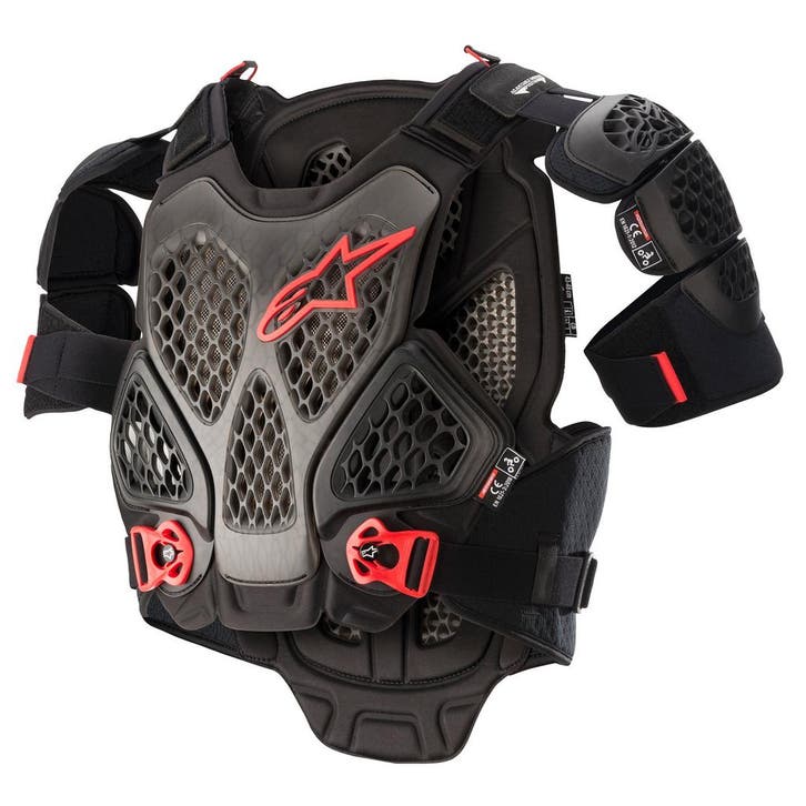 Alpinestars A-6 Zwart Antraciet Rood Borstbeschermer, Motoren, Accessoires | Overige, Nieuw, Verzenden