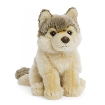 WNF pluche wolf knuffel 15 cm - Knuffel wolven, Ophalen of Verzenden, Nieuw