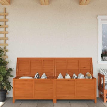 vidaXL Tuinbox 198,5x50x56,5 cm massief vurenhout bruin, Verzenden, Nieuw