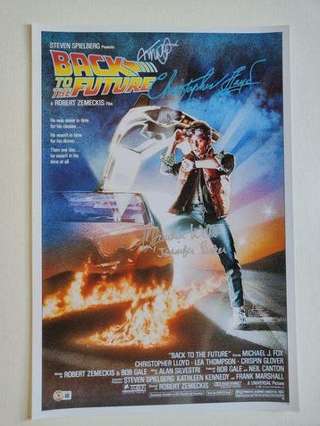 Back to the Future - Triple Signed Poster Photo 16x24 –, Nieuw