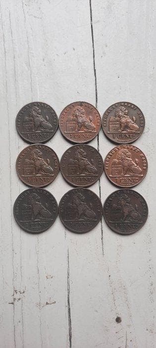 België. Leopold II. 1 Cent 1887-1912 (Zonder minimumprijs)