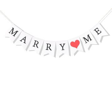 11-delige set Will you Marry me met slinger en ballonnen, Verzenden, Nieuw, Versiering, Valentijn of Romantisch