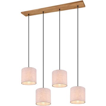 LED Hanglamp - Trion Elmo - E27 Fitting - 4-lichts -, Ophalen of Verzenden, Nieuw, Metaal, Overige fittingen