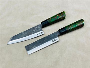Keukenmes - Bunka & Nakiri - Professionele Japanse D2-staal