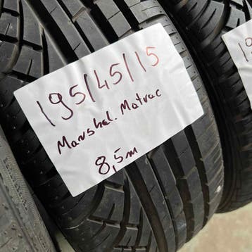 2 x Marshal 195-45-15 Zomerbanden 8,5mm, Gebruikt, 15 inch, Ophalen of Verzenden, Band(en)