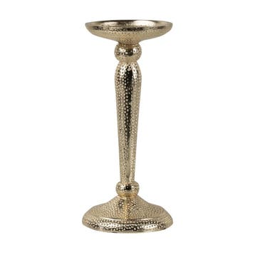 kandelaar gehamerd champagne goud 22x10cm, Verzenden, Nieuw