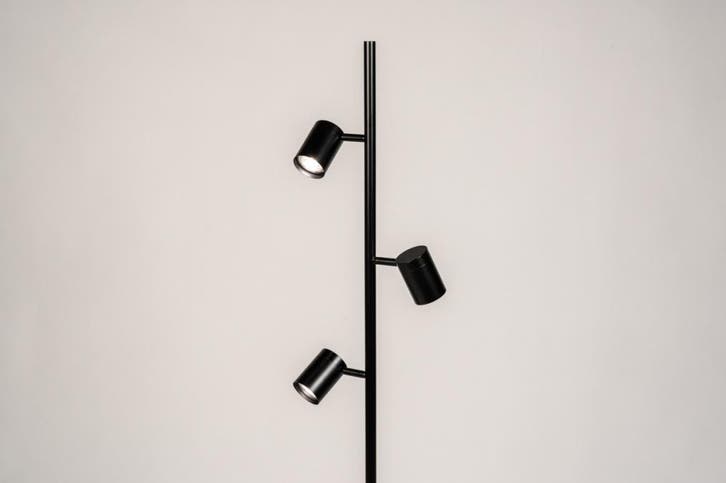 Rietveld Vloerlampen - Zwart - Metaal, Aluminium, Huis en Inrichting, Lampen | Vloerlampen, Verzenden
