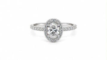 Zonder minimumprijs - Ring - 14 karaat Witgoud - 1.08ct. tw., Nieuw