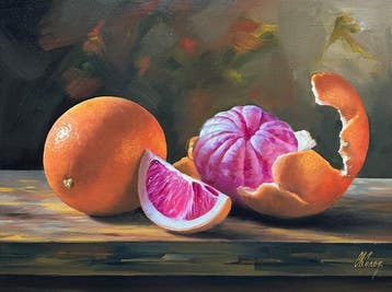 Sergey Kolodyazhniy (XX-XXI) - Still life with grapefruits