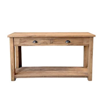 Landelijke sidetable gerecycled teakhout -  140 cm, Huis en Inrichting, Ophalen of Verzenden, Nieuw