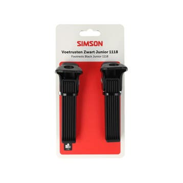Simson Voetsteunen 1118 Zwart Asbevestiging, Fietsen en Brommers, Fietsaccessoires | Fietsstoeltjes, Verzenden, Nieuw